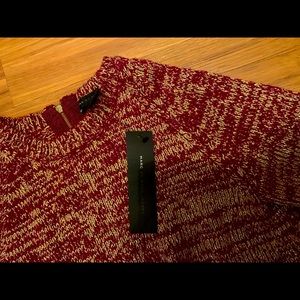 Marc by Marc Jacobs Short Sleeve Knit Metallic Thread Short Sweater